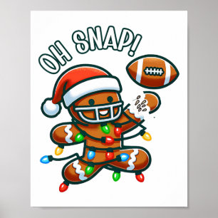 Funny Gingerbread Man Pyjamas And Pjs Xmas Holiday Poster