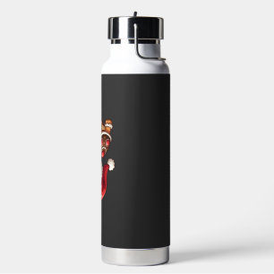 Funny Gingerbread Man Turtle Christmas Womens Mens Water Bottle