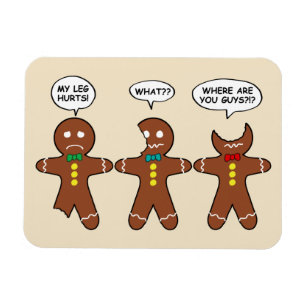 Funny Gingerbread Men Cookies Magnet