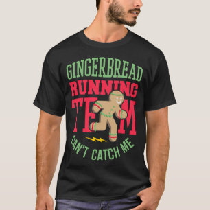 Funny Gingerbread Running Team Christmas T-Shirt