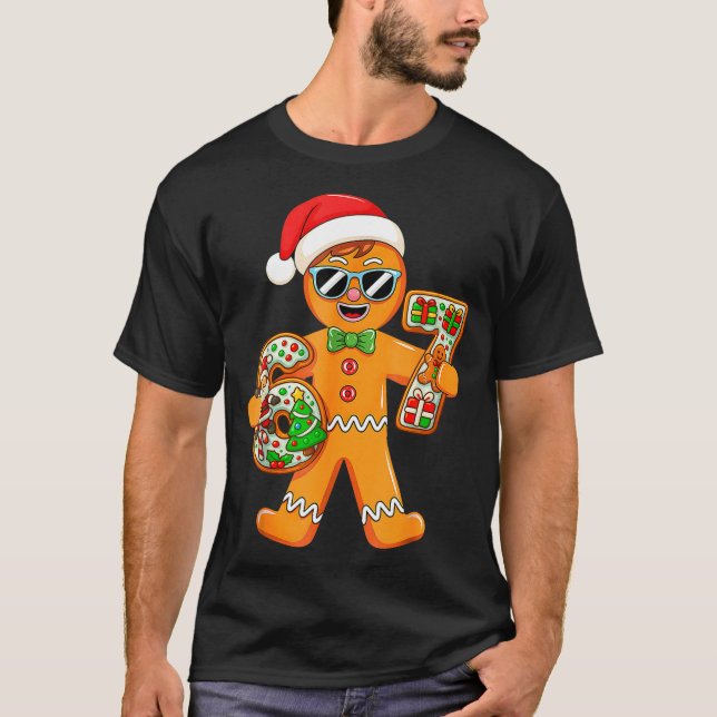 Funny Gingerbread Six Seven 67 Gingerbread Man Xma T-Shirt (Front)