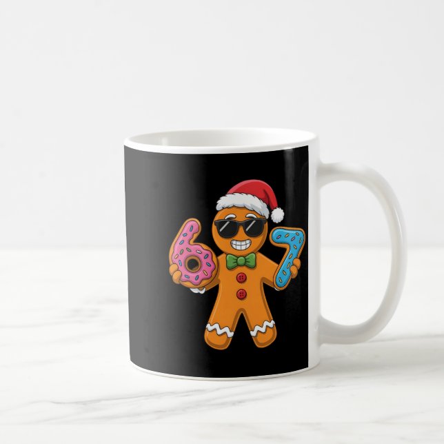 Funny Gingerbread Six Seven 67 Ice Cream Christmas Coffee Mug (Right)