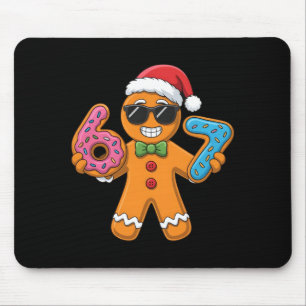 Funny Gingerbread Six Seven 67 Ice Cream Christmas Mouse Pad