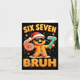 Funny Gingerbread Six Seven 67 Ice Cream Drip Chri Card