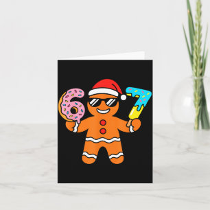 Funny Gingerbread Six Seven 67 Ice Cream Drip Chri Card