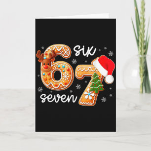 Funny Gingerbread Six Seven 67 Ice Cream Drip Chri Card
