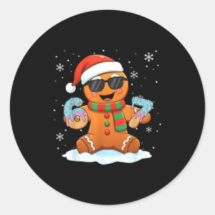 Funny Gingerbread Six Seven 67 Ice Cream Drip Chri Classic Round Sticker