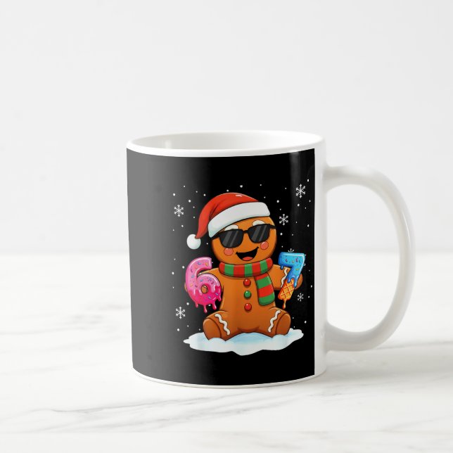 Funny Gingerbread Six Seven 67 Ice Cream Drip Chri Coffee Mug (Right)