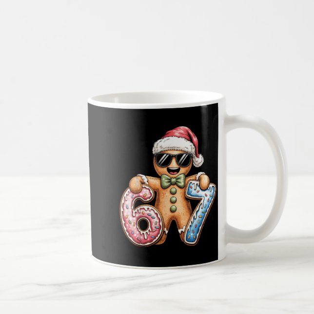 Funny Gingerbread Six Seven 67 Ice Cream Drip Chri Coffee Mug (Right)