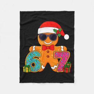 Funny Gingerbread Six Seven 67 Ice Cream Drip Chri Fleece Blanket