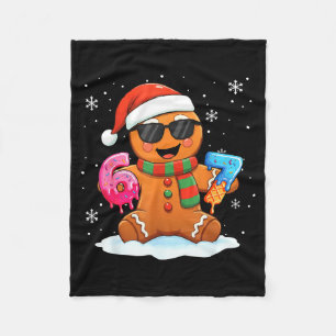 Funny Gingerbread Six Seven 67 Ice Cream Drip Chri Fleece Blanket