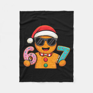 Funny Gingerbread Six Seven 67 Ice Cream Drip Chri Fleece Blanket