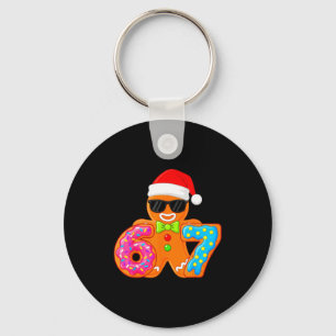 Funny Gingerbread Six Seven 67 Ice Cream Drip Chri Key Ring