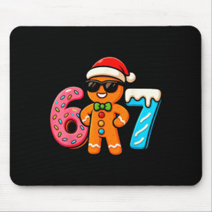 Funny Gingerbread Six Seven 67 Ice Cream Drip Chri Mouse Pad