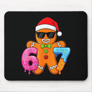 Funny Gingerbread Six Seven 67 Ice Cream Drip Chri Mouse Pad