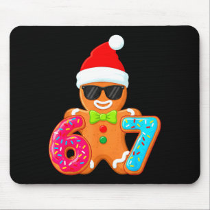 Funny Gingerbread Six Seven 67 Ice Cream Drip Chri Mouse Pad