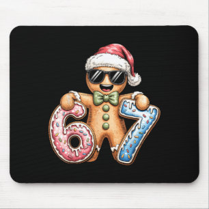 Funny Gingerbread Six Seven 67 Ice Cream Drip Chri Mouse Pad