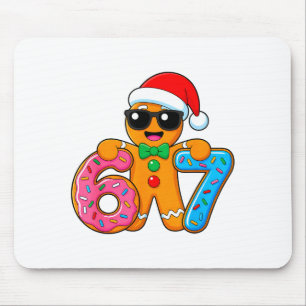Funny Gingerbread Six Seven 67 Ice Cream Drip Chri Mouse Pad
