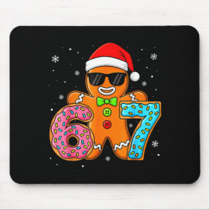 Funny Gingerbread Six Seven 67 Ice Cream Drip Chri Mouse Pad
