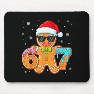 Funny Gingerbread Six Seven 67 Ice Cream Drip Chri Mouse Pad