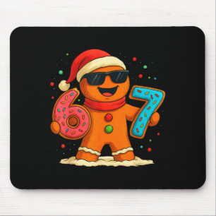 Funny Gingerbread Six Seven 67 Ice Cream Drip Chri Mouse Pad