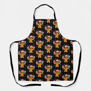 Funny Gingerbread Six Seven 67 Ice Cream Drip Xmas Apron