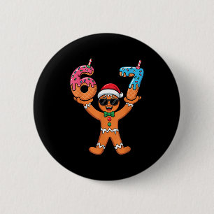 Funny Gingerbread Six Seven Meme Christmas Brainro 6 Cm Round Badge