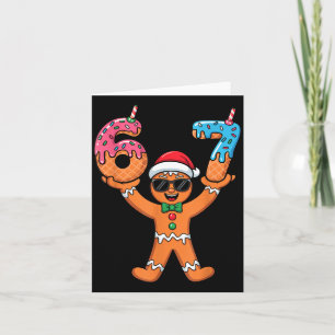 Funny Gingerbread Six Seven Meme Christmas Brainro Card