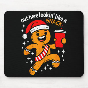 Funny Gingerbread Snack Christmas Xmas Teens Girls Mouse Pad