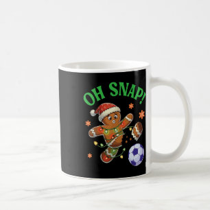 Funny Gingerbread Soccer Christmas Cookie Oh Snap  Coffee Mug