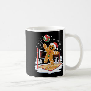 Funny Gingerbread Volleyball Player Christmas  Coffee Mug
