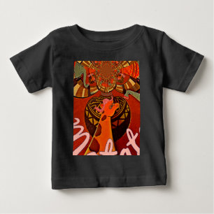  Funny Giraffe: A Kaleidoscopic African Charm Baby T-Shirt
