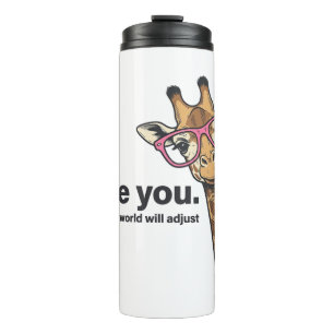 Funny Giraffe Be You Vintage Engraving Shirt Desig Thermal Tumbler