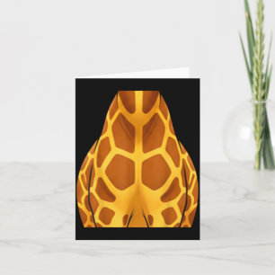 Funny Giraffe Body Halloween Outfit Card