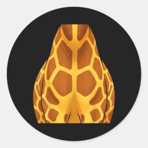 Funny Giraffe Body Halloween Outfit Classic Round Sticker