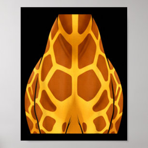 Funny Giraffe Body Halloween Outfit Poster