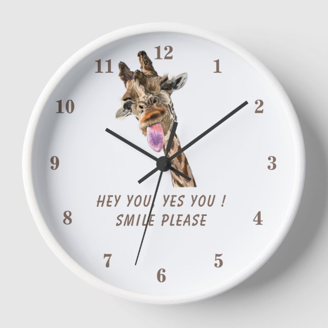 Funny Giraffe Clock (Front)