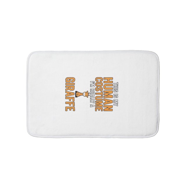 Funny Giraffe Costume Vector Shirt Design_1 Bath Mat (Front)