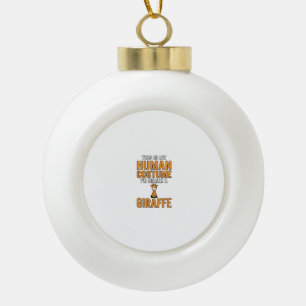 Funny Giraffe Costume Vector Shirt Design_1 Ceramic Ball Christmas Ornament