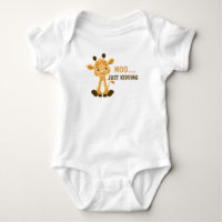 Funny Giraffe Cow's Moo Joke Baby Romper
