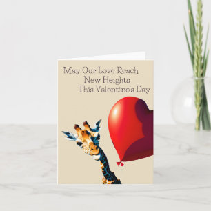 Funny Giraffe Cute Valentine's Day Card