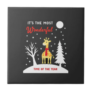 Funny Giraffe Design For Women Girls Safari Giraff Ceramic Tile