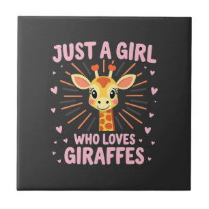 Funny Giraffe Design For Women Girls Safari Giraff Ceramic Tile
