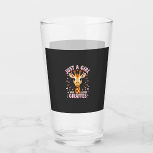 Funny Giraffe Design For Women Girls Safari Giraff Glass