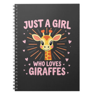 Funny Giraffe Design For Women Girls Safari Giraff Notebook