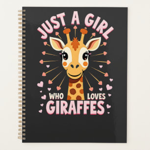 Funny Giraffe Design For Women Girls Safari Giraff Planner