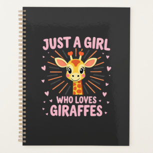 Funny Giraffe Design For Women Girls Safari Giraff Planner