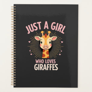 Funny Giraffe Design For Women Girls Safari Giraff Planner
