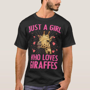 Funny Giraffe Design For Women Girls Safari Giraff T-Shirt