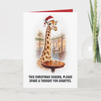 Funny Giraffe Drinking Joke Christmas